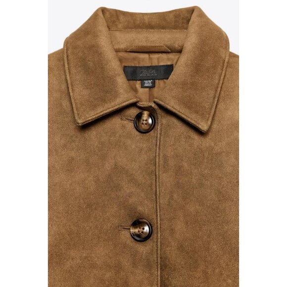 ZARA FAUX SUEDE JACKET - Picture 7 of 7